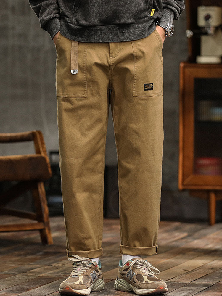 Pantalon cargo poches latérales à rabat bas retroussables homme – Preuilly