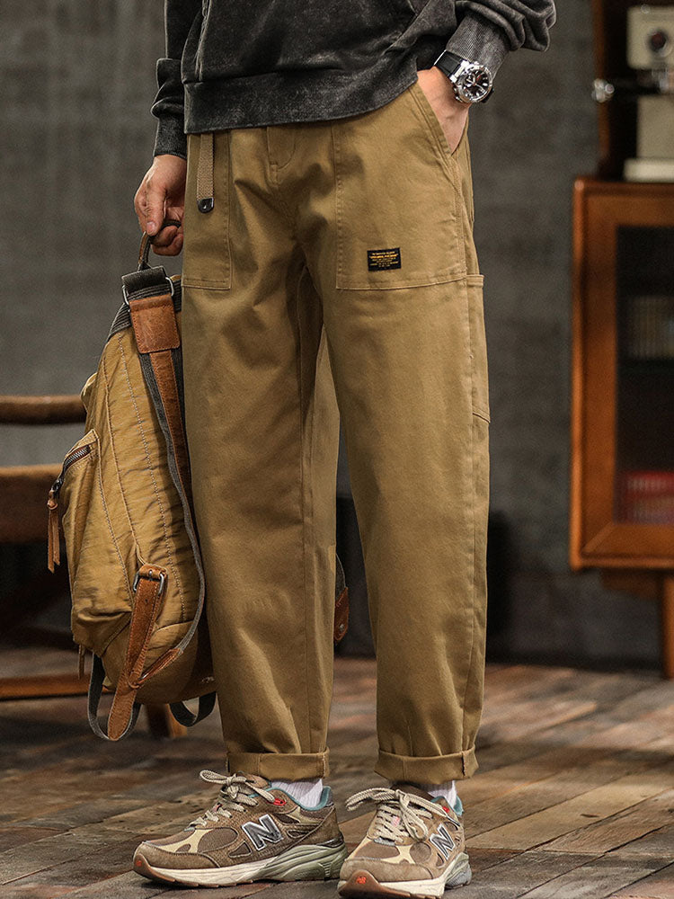 Pantalon cargo poches latérales à rabat bas retroussables homme – Preuilly