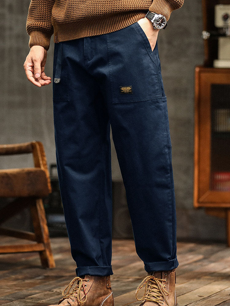 Pantalon cargo poches latérales à rabat bas retroussables homme – Preuilly
