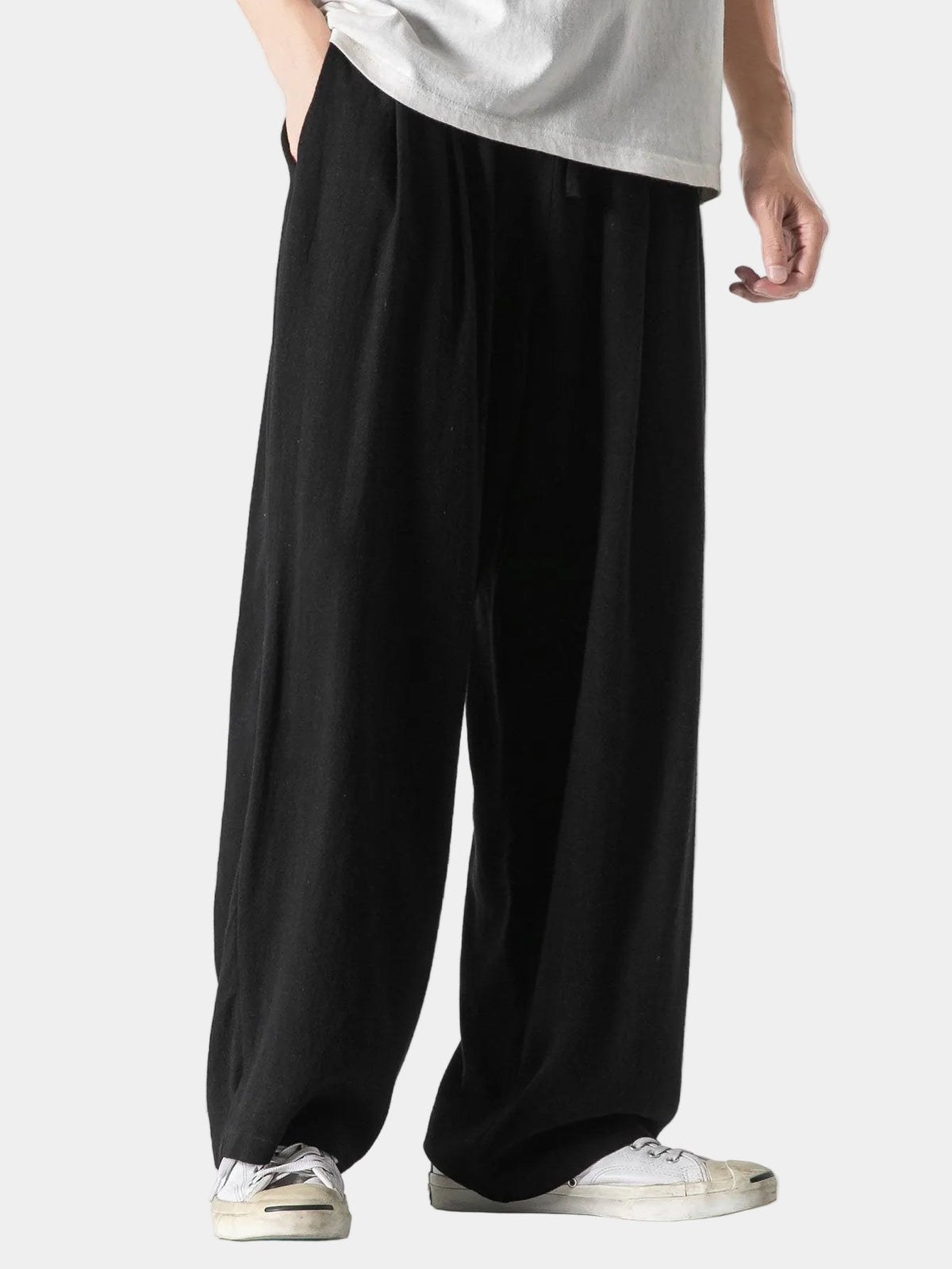 Pantalon coupe ample taille élastique cordon de serrage jambes longues homme – Orbec