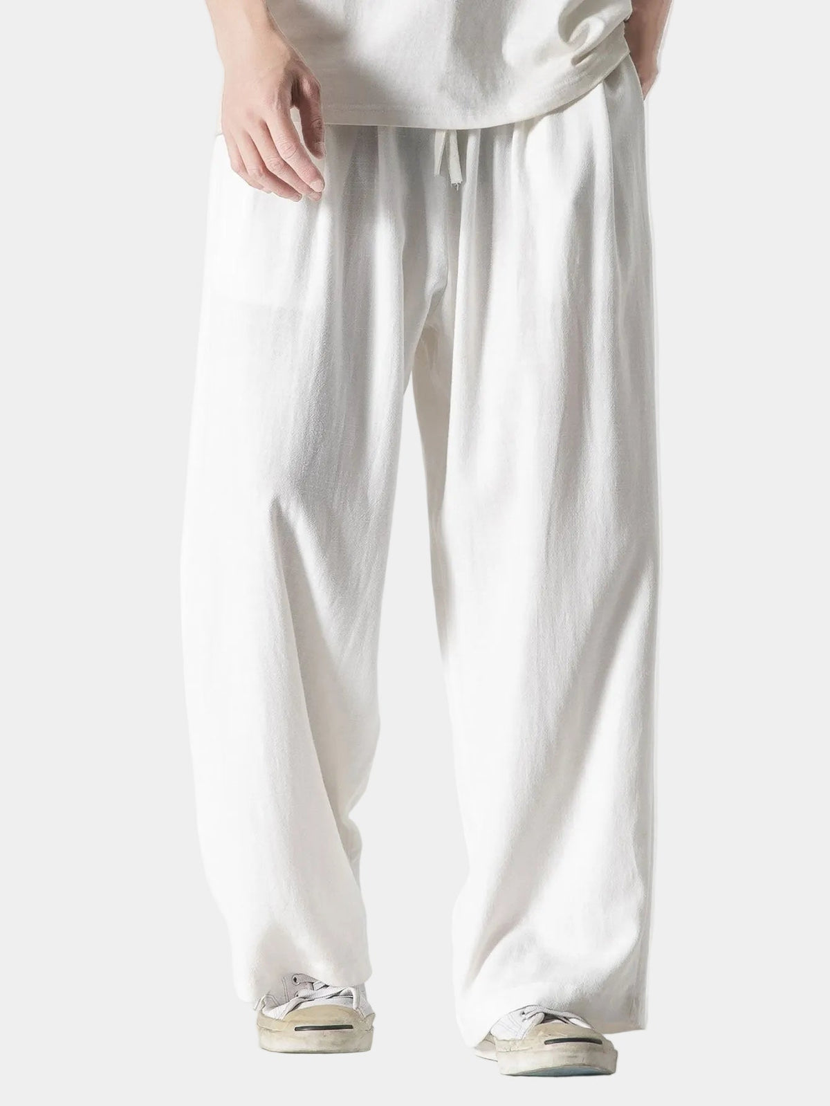Pantalon coupe ample taille élastique cordon de serrage jambes longues homme – Orbec