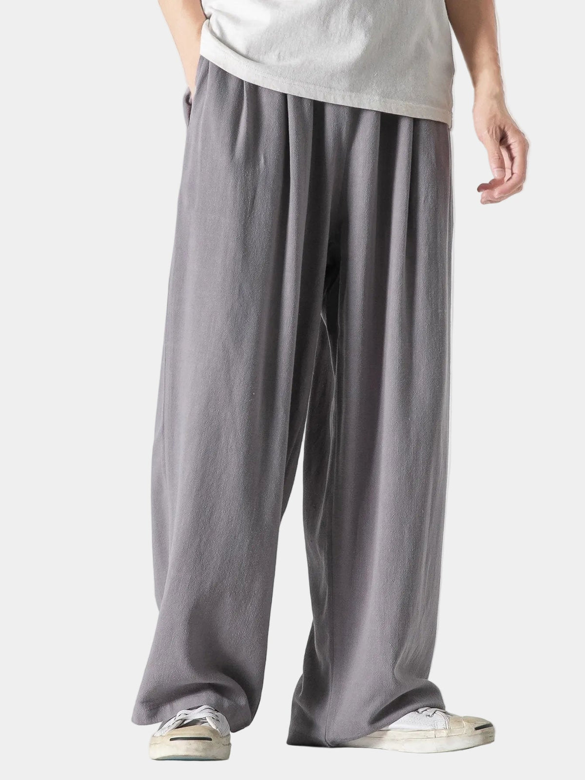 Pantalon coupe ample taille élastique cordon de serrage jambes longues homme – Orbec