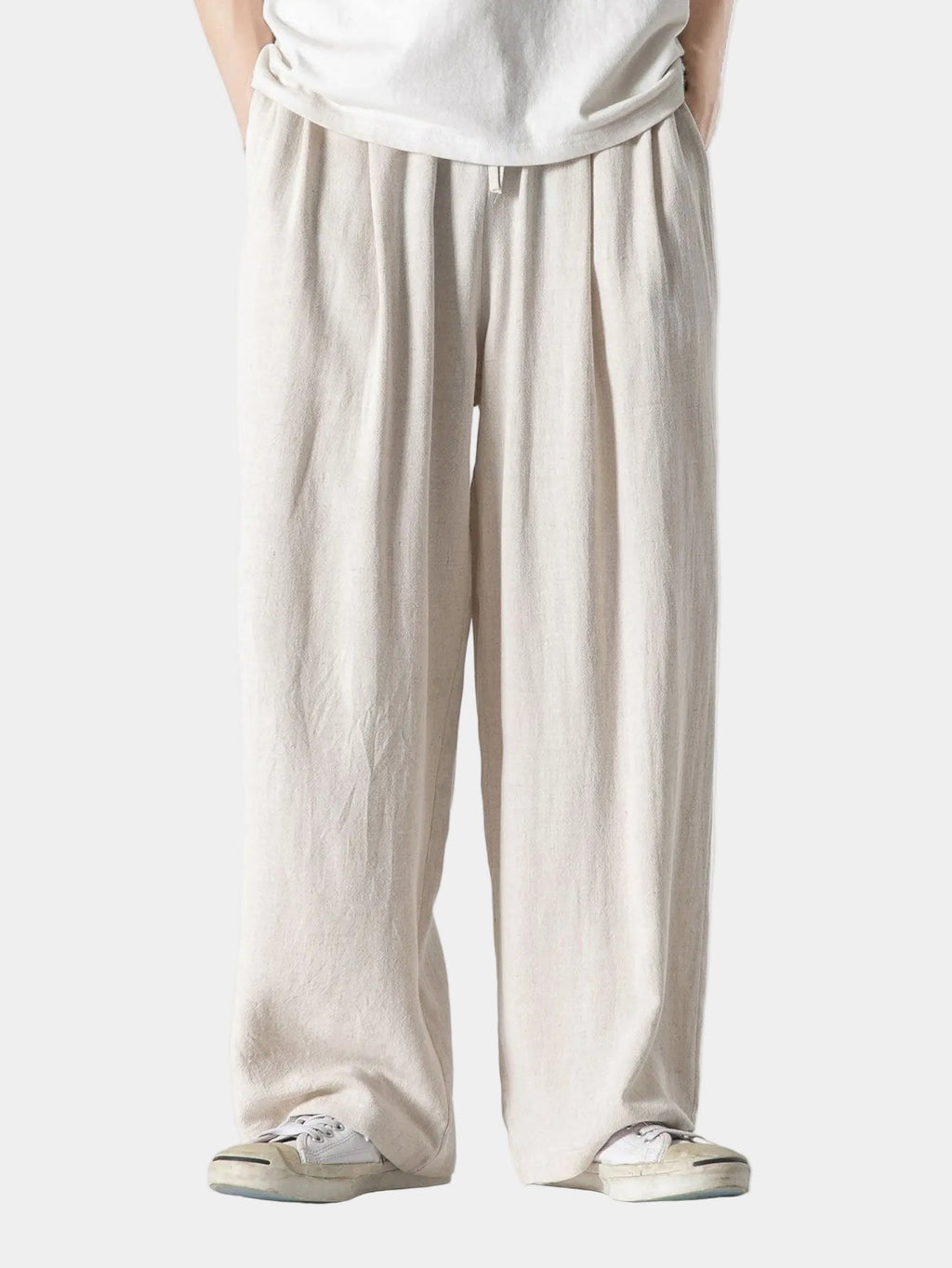 Pantalon coupe ample taille élastique cordon de serrage jambes longues homme – Orbec