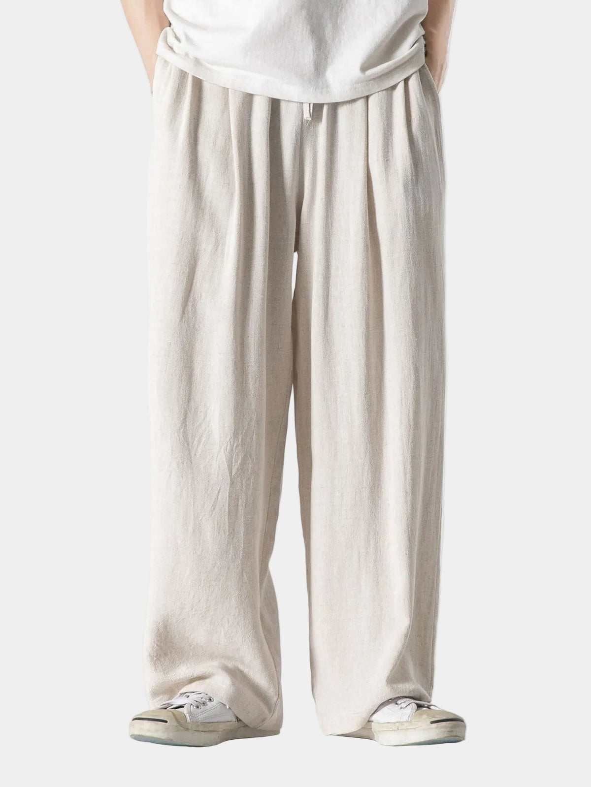 Pantalon coupe ample taille élastique cordon de serrage jambes longues homme – Orbec