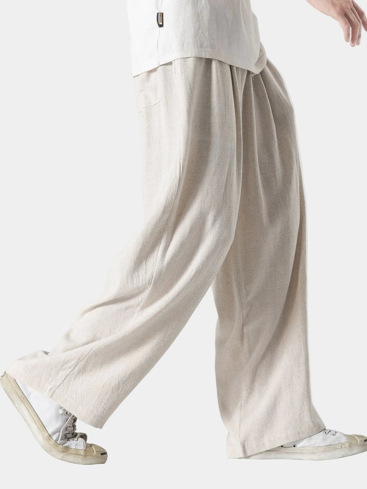 Pantalon coupe ample taille élastique cordon de serrage jambes longues homme – Orbec