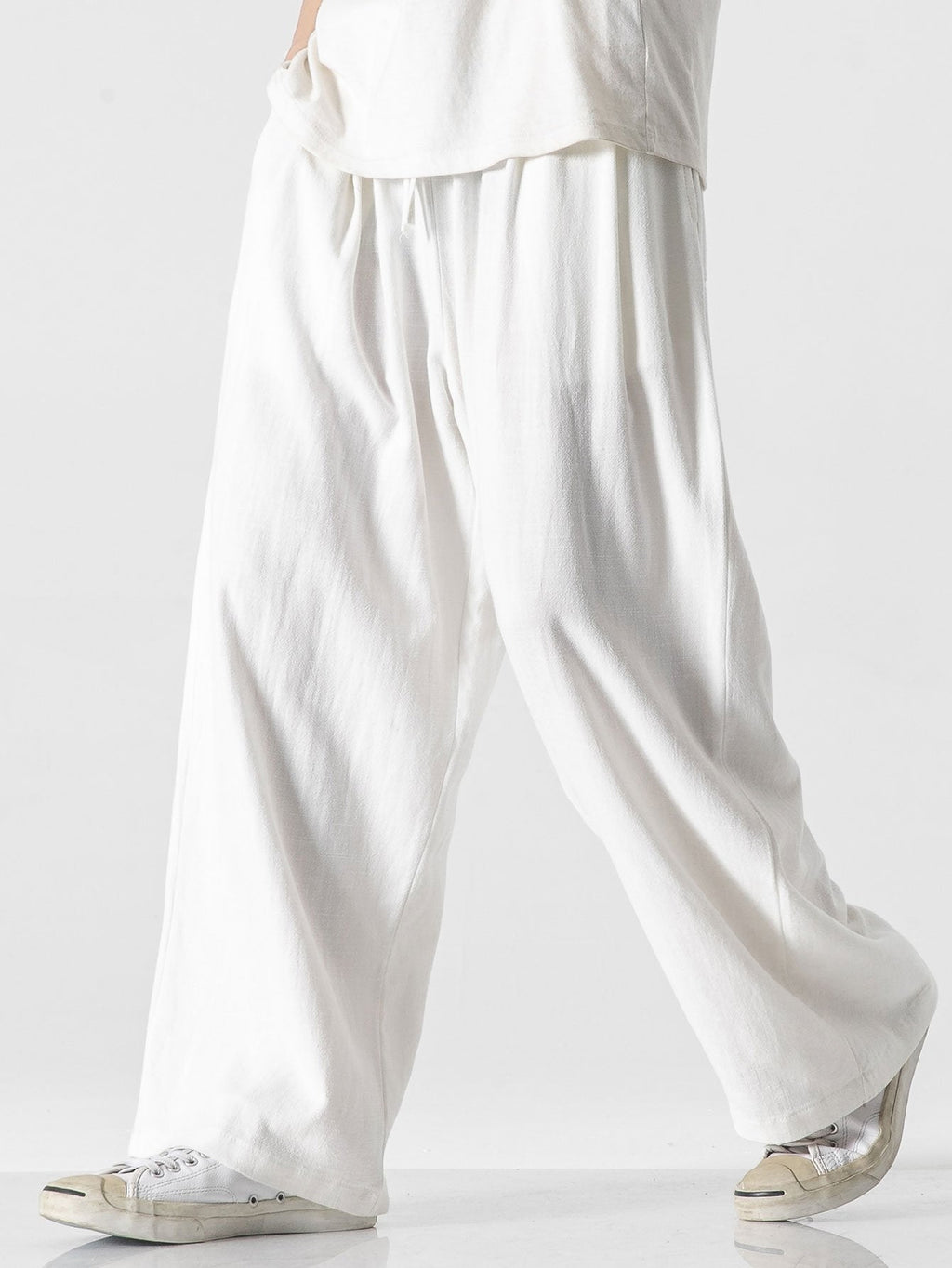 Pantalon coupe ample taille élastique cordon de serrage jambes longues homme – Orbec