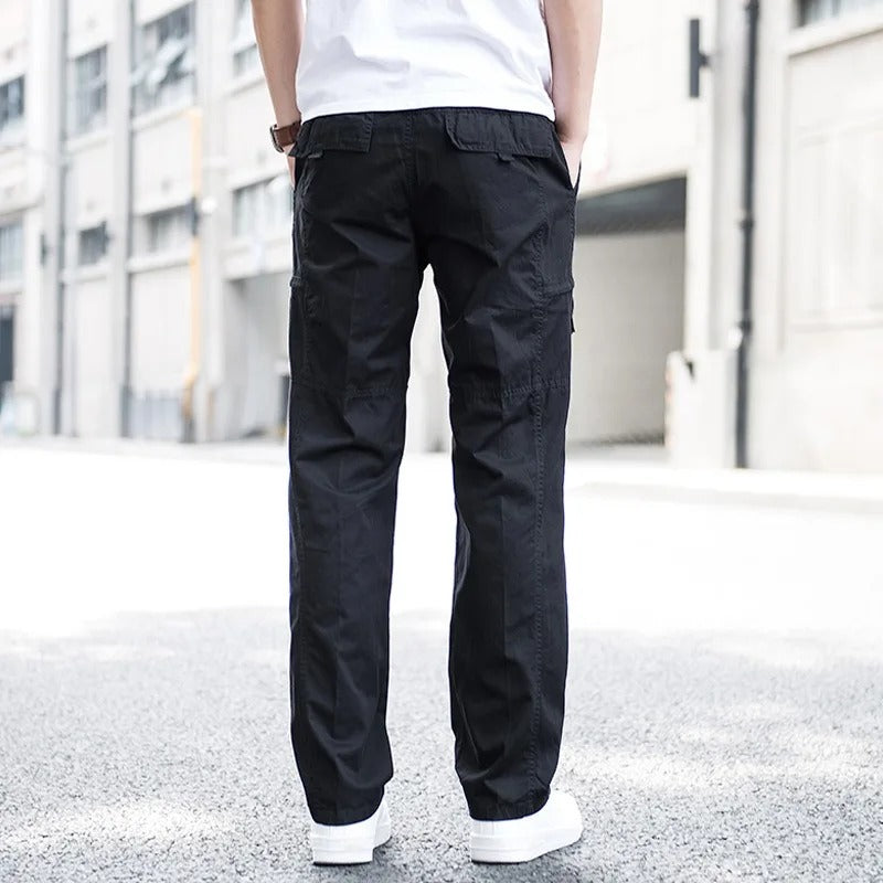 Pantalon coupe longue à poches latérales coutures apparentes homme – Cambremer