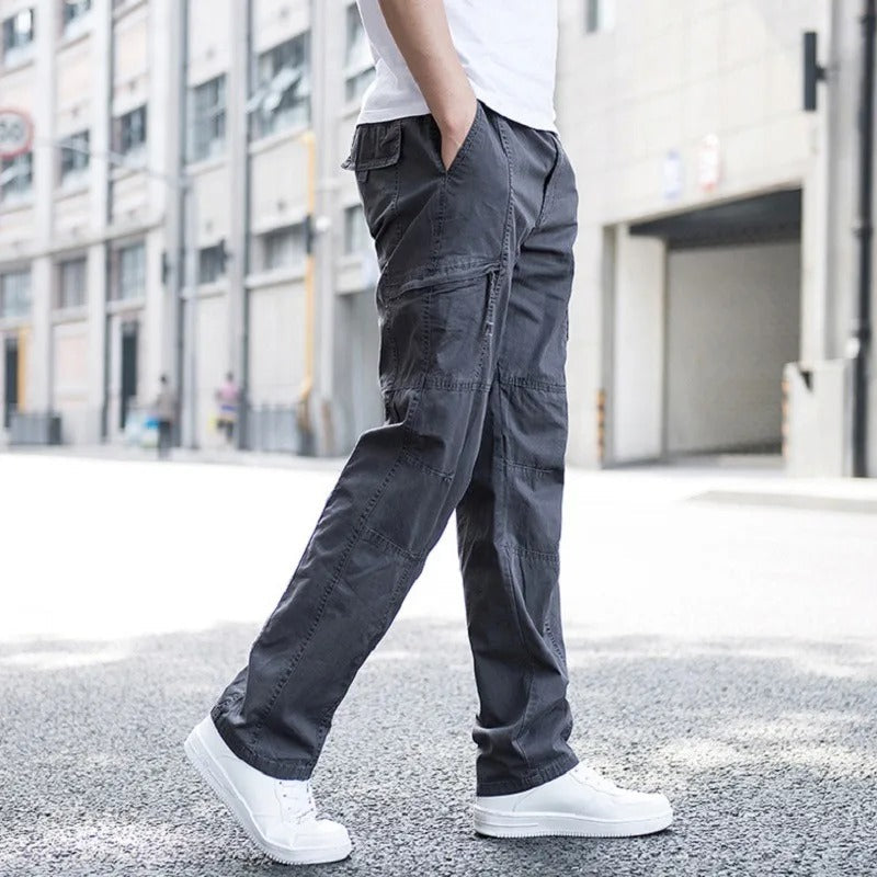 Pantalon coupe longue à poches latérales coutures apparentes homme – Cambremer