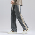 Pantalon texturé à cordon de serrage contrasté et bande latérale coupe décontractée homme – Labenne
