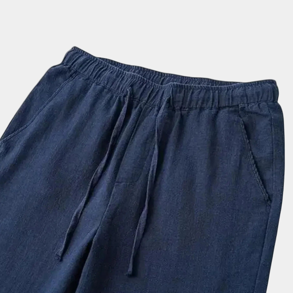 Pantalon à taille élastiquée et cordon poches latérales jambes longues homme – Arradon