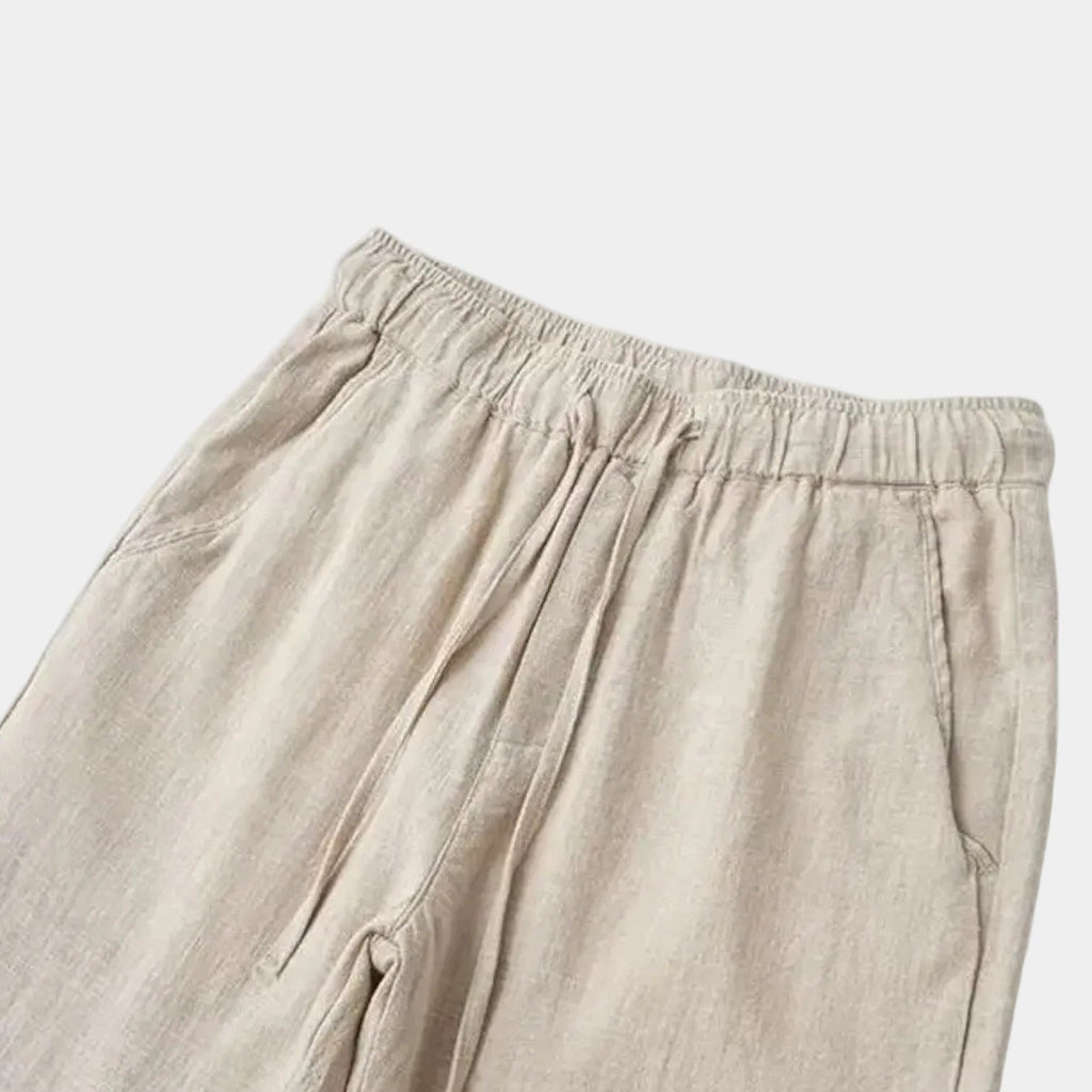 Pantalon à taille élastiquée et cordon poches latérales jambes longues homme – Arradon