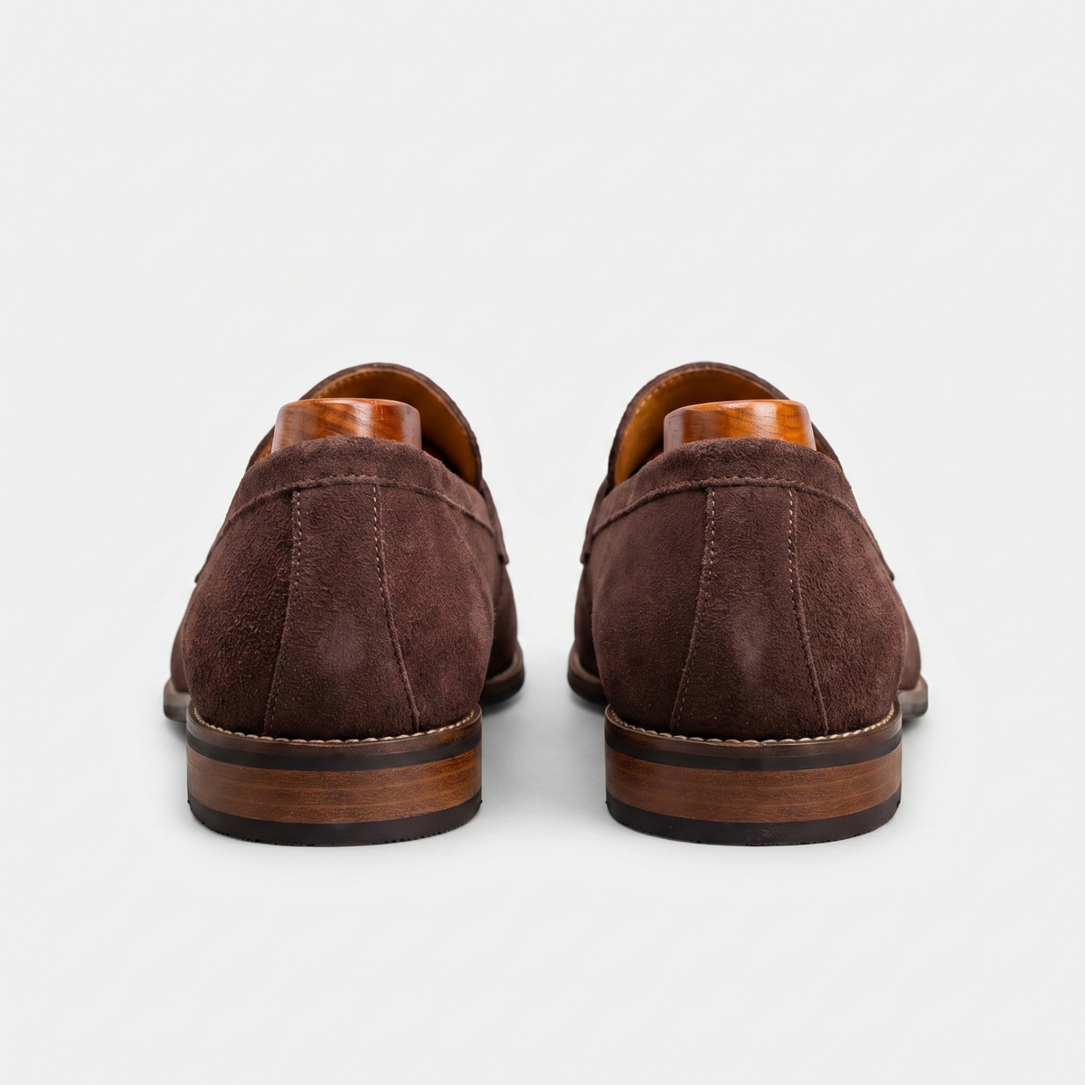 Mocassins penny en daim classiques à enfiler finition soignée homme – Serrant