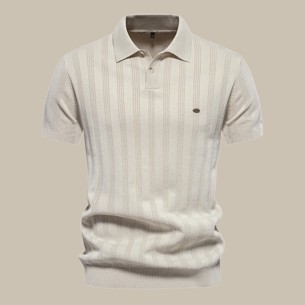 Polo en laine maille respirante à manches courtes style smart casual homme – Ars-en-Ré