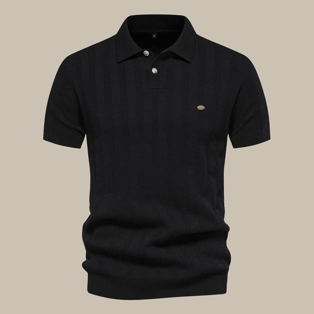 Polo en laine maille respirante à manches courtes style smart casual homme – Ars-en-Ré