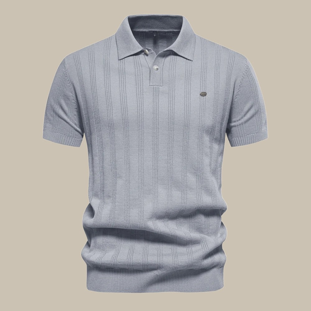 Polo en laine maille respirante à manches courtes style smart casual homme – Ars-en-Ré