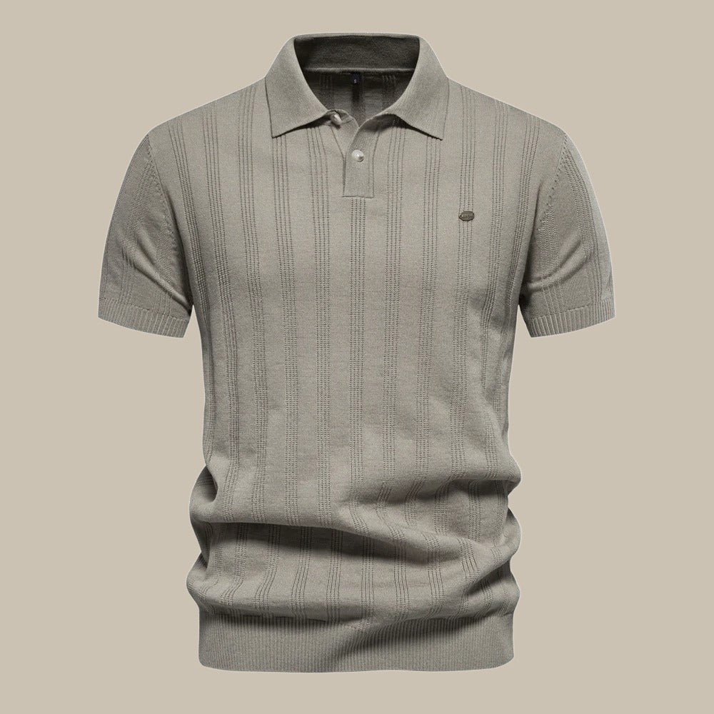 Polo en laine maille respirante à manches courtes style smart casual homme – Ars-en-Ré