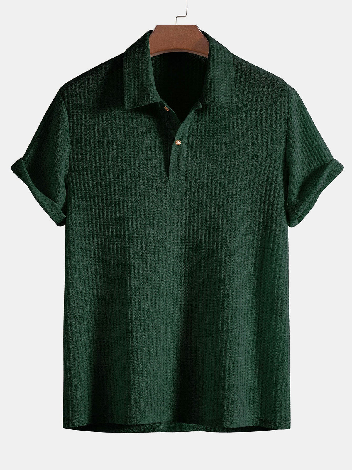 Polo manches courtes en maille gaufrée au style intemporel homme – Écoles