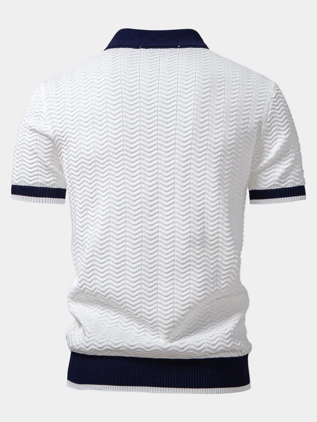 Polo manches courtes en maille texturée col ouvert homme – Batignolles
