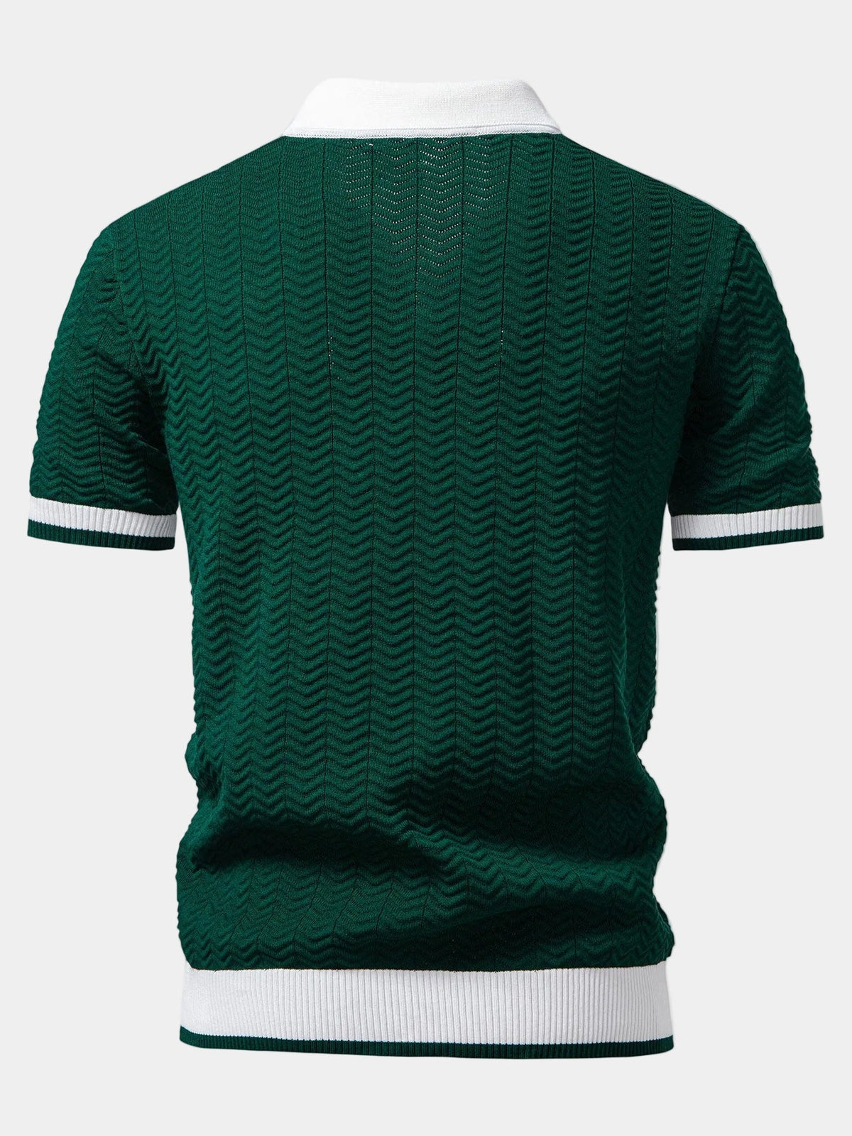Polo manches courtes en maille texturée col ouvert homme – Batignolles