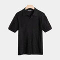 Polo manches courtes maille texturée à la finition soignée homme – Mont-Dauphin