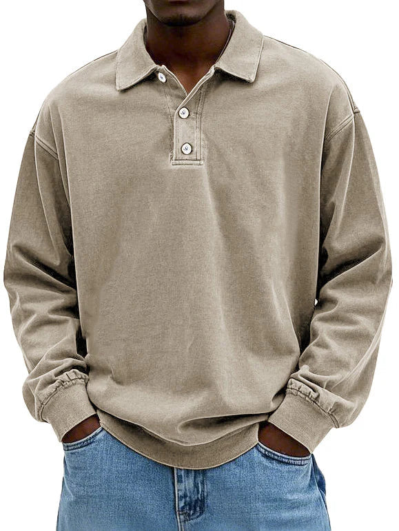 Polo manches longues à coupe ample