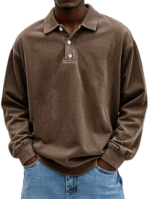 Polo manches longues à coupe ample