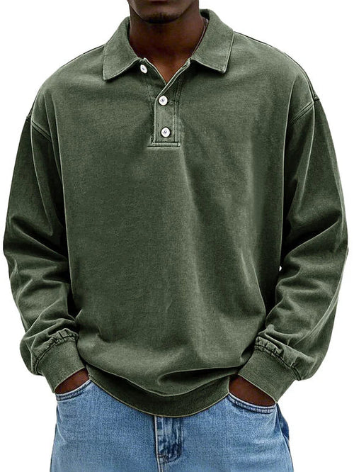 Polo manches longues à coupe ample