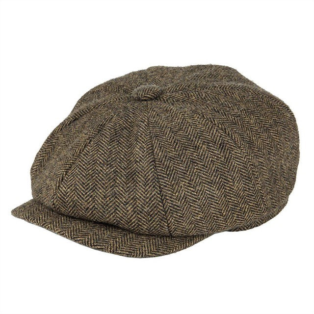 Casquette gavroche à motif chevrons