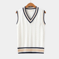 Pull sans manches col V en maille pour le quotidien homme – Barcelonnette