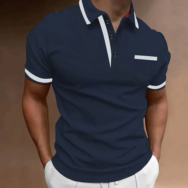 Polo classique à patte boutonnée