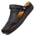 Sandales à bout fermé et bride découpes latérales coutures contrastées homme – Arsac