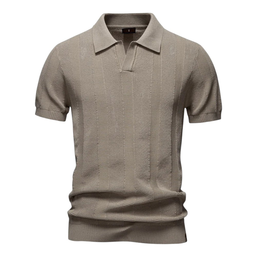 Polo en maille souple col classique