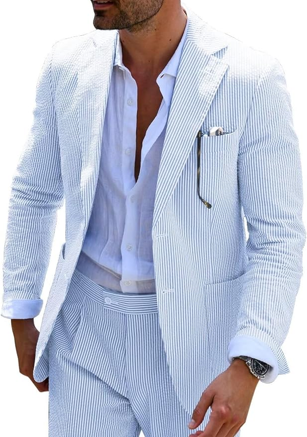 Ensemble veste et pantalon à rayures