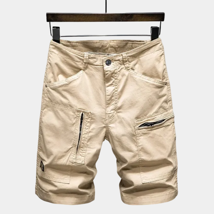 Short cargo zippé poche latérale à rabat coupe droite homme – Langeais