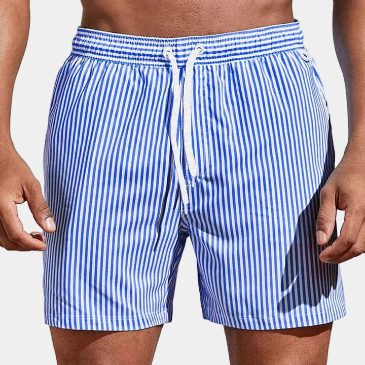 Short rayé à taille élastiquée et cordon au style intemporel homme – Vaugirard