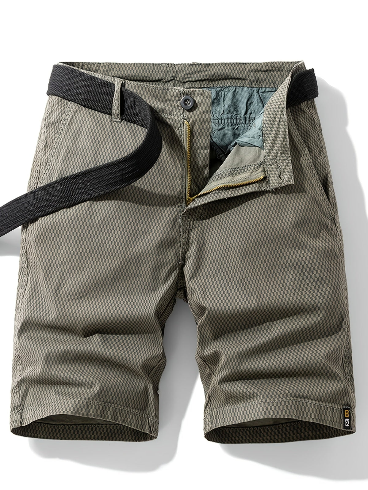 Short à texture géométrique coupe droite avec poches latérales homme – Île de Ré