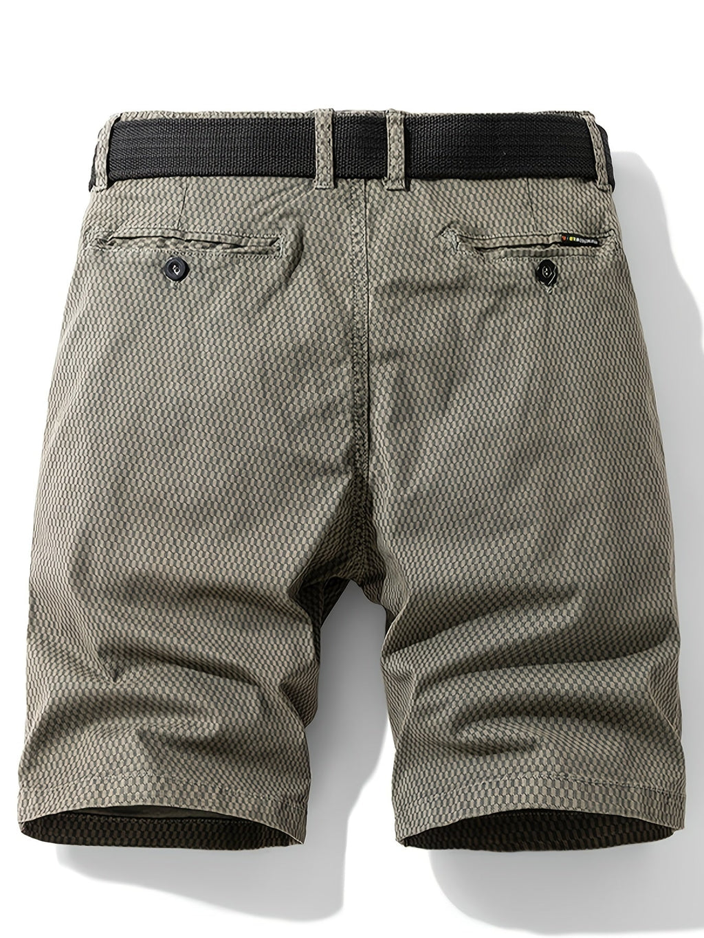 Short à texture géométrique coupe droite avec poches latérales homme – Île de Ré