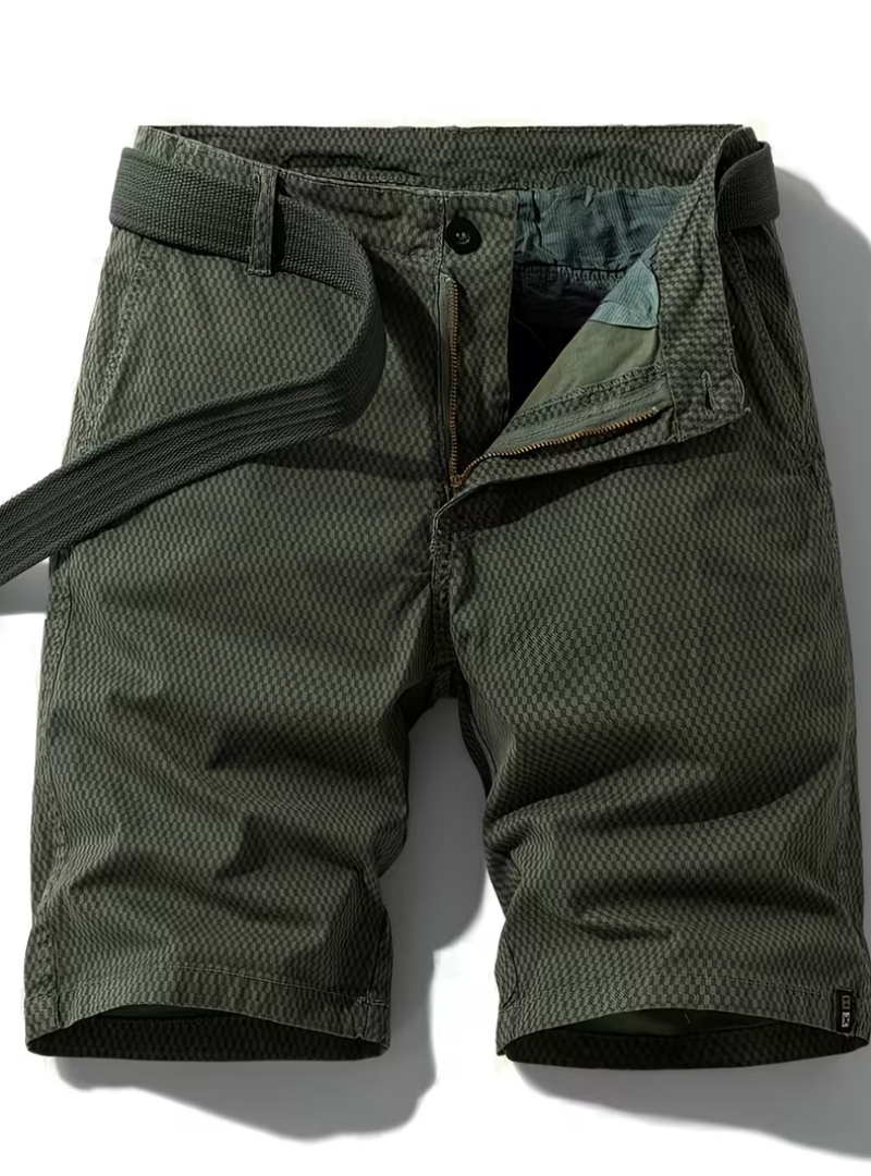 Short à texture géométrique coupe droite avec poches latérales homme – Île de Ré