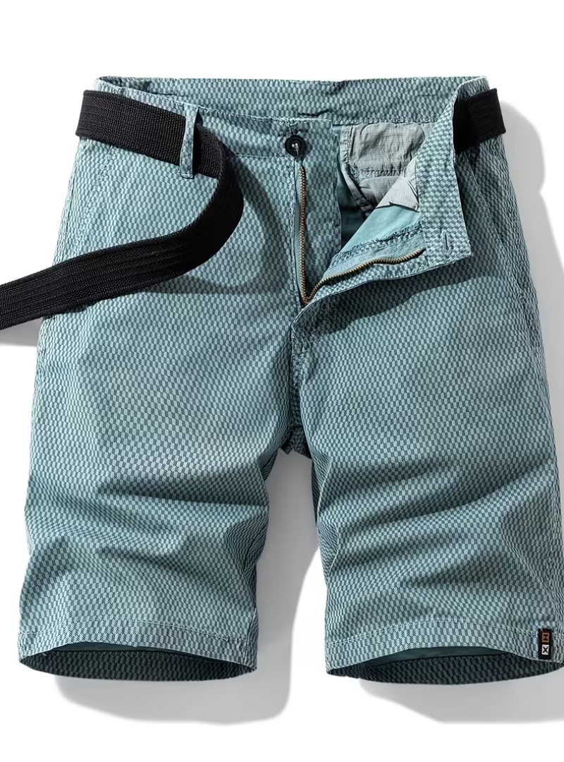 Short à texture géométrique coupe droite avec poches latérales homme – Île de Ré