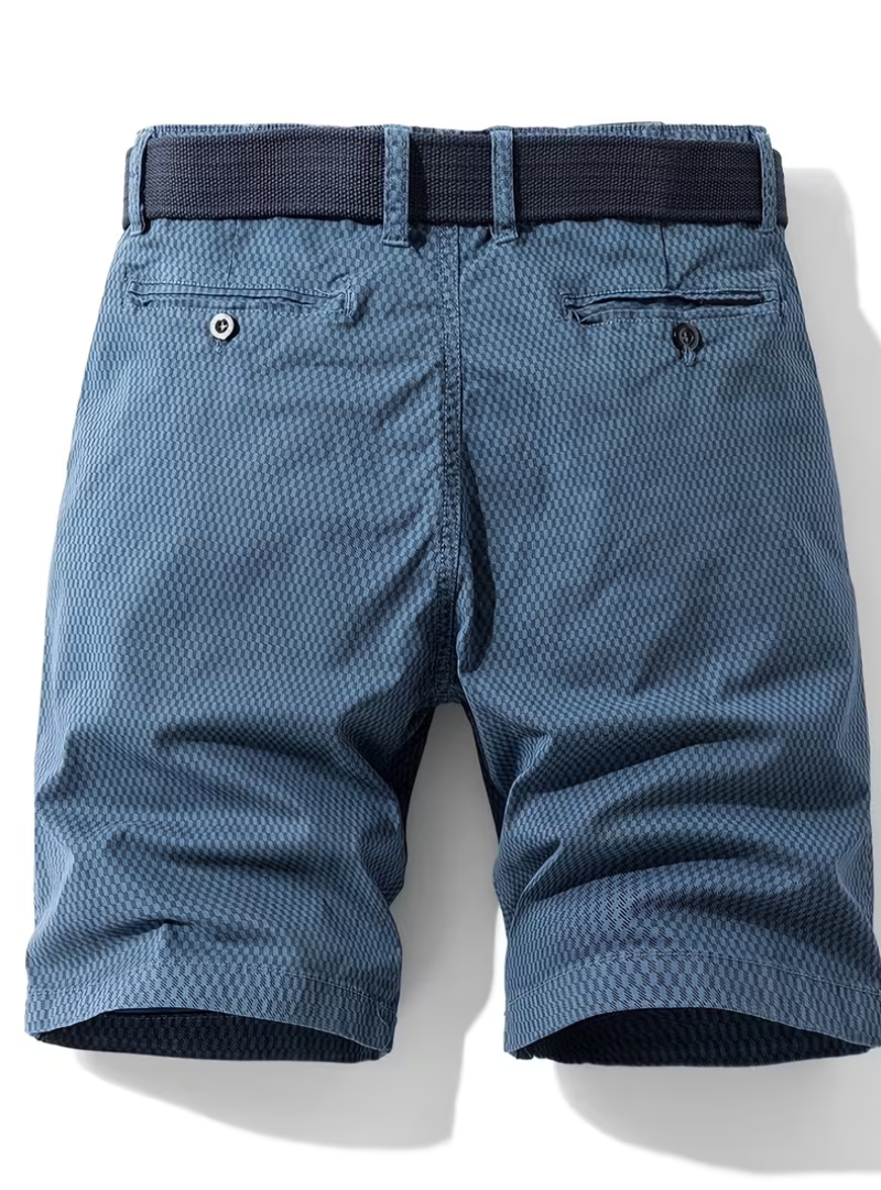 Short à texture géométrique coupe droite avec poches latérales homme – Île de Ré