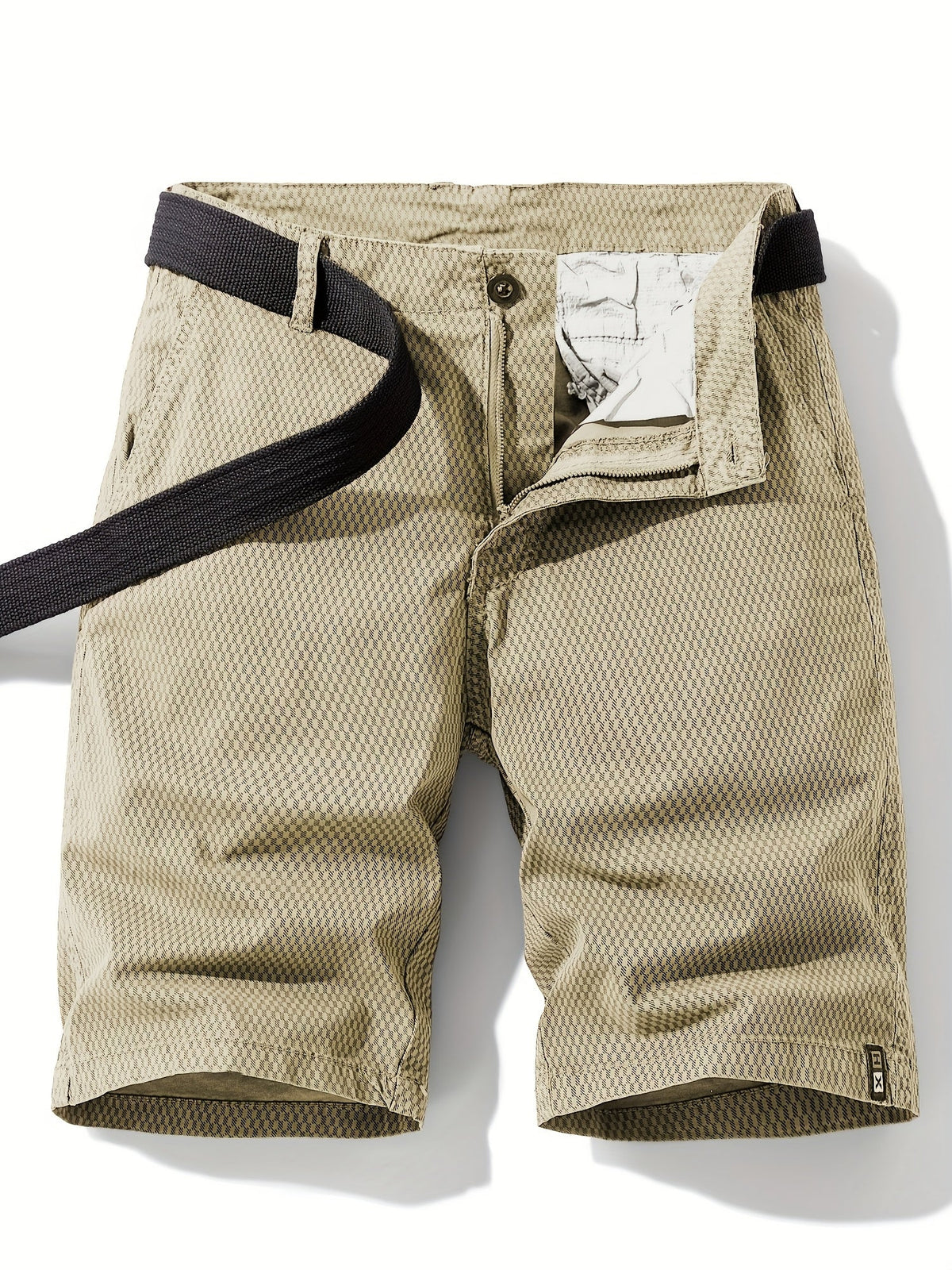 Short à texture géométrique coupe droite avec poches latérales homme – Île de Ré