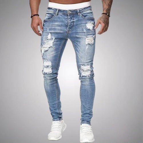 Jean slim stretch effet déchiré au style intemporel homme – Gît-le-Cœur
