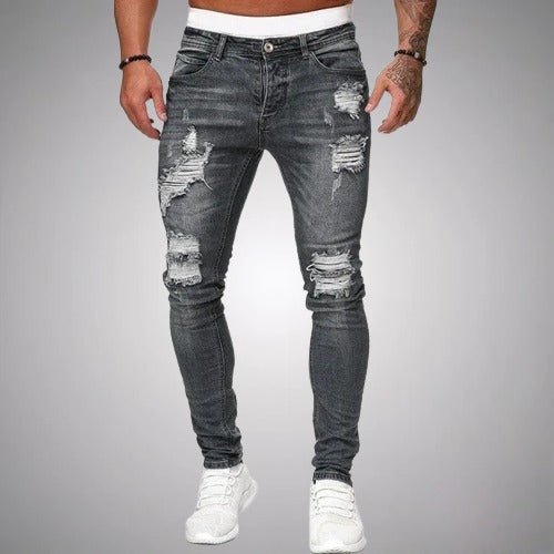 Jean slim stretch effet déchiré au style intemporel homme – Gît-le-Cœur