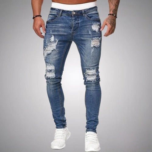 Jean slim stretch effet déchiré au style intemporel homme – Gît-le-Cœur