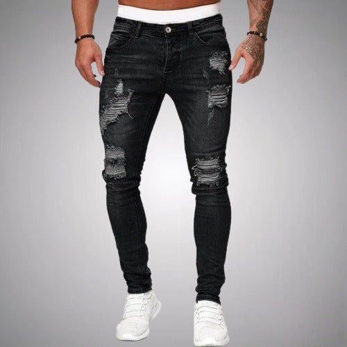 Jean slim stretch effet déchiré au style intemporel homme – Gît-le-Cœur