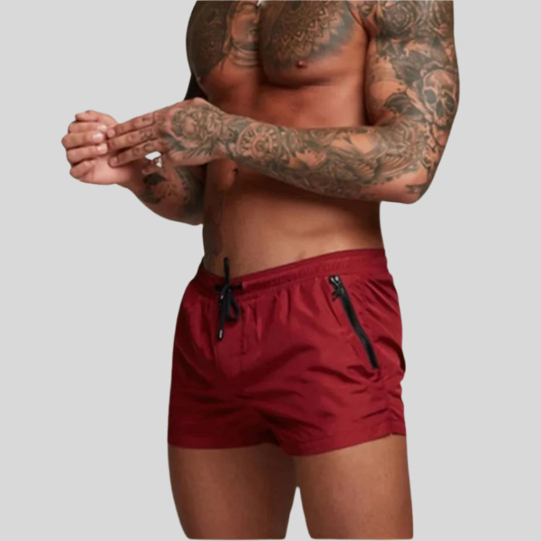Short de bain cordon poches zippées coupe compacte homme – Aubigny
