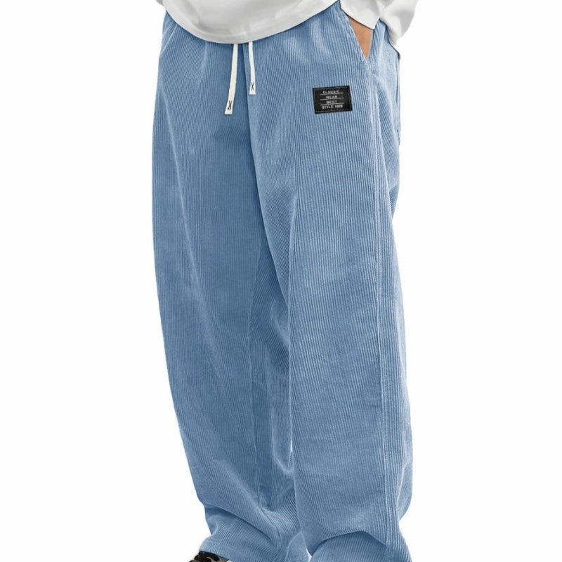 Pantalon en velours côtelé taille élastique