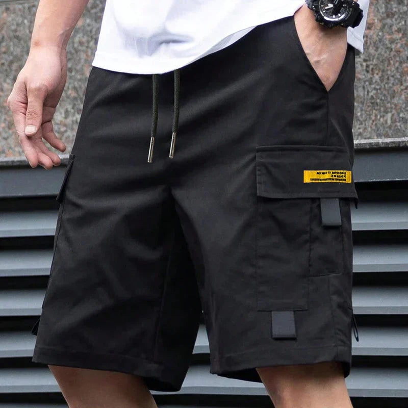 Short de jogging cargo taille coulissée