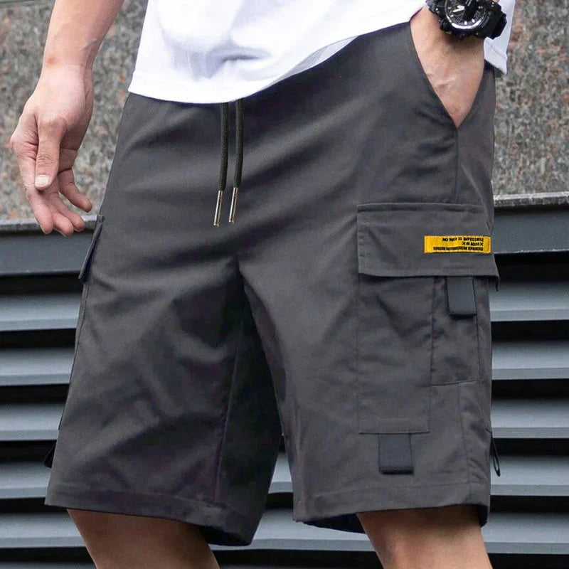 Short de jogging cargo taille coulissée
