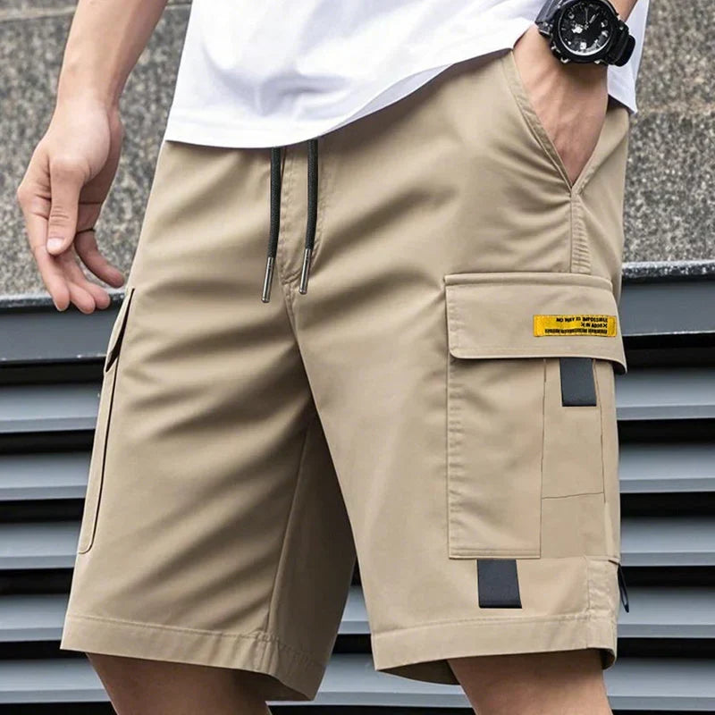 Short de jogging cargo taille coulissée